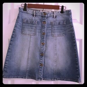 H&M Button Up Denim Skirt